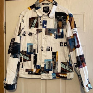 BDG UO Invitation Only Longitude &
Latitude‎ Denim Jacket City Graphics Size L